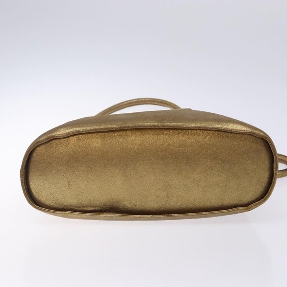 Salvatore Ferragamo Gancini Tote Bag Leather Gold Auth - Picture 12 of 16